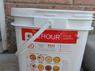 American Red Cross 72 Hour Food Supply Bucket - 120 Servings (3 Day / 4 Person Emergency Meals)