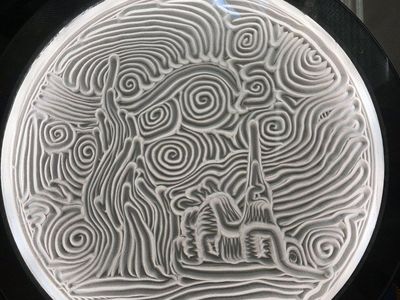 Kinetic sand art coffee table.
