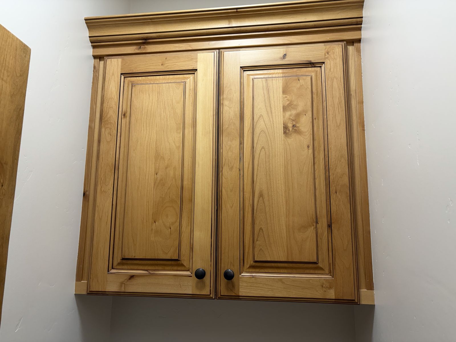 Knotty Alder cabinet 