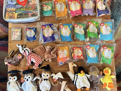 Large Vintage TY Collectibles Lot – McDonald’s Teenie Beanies, Plush & Cards
