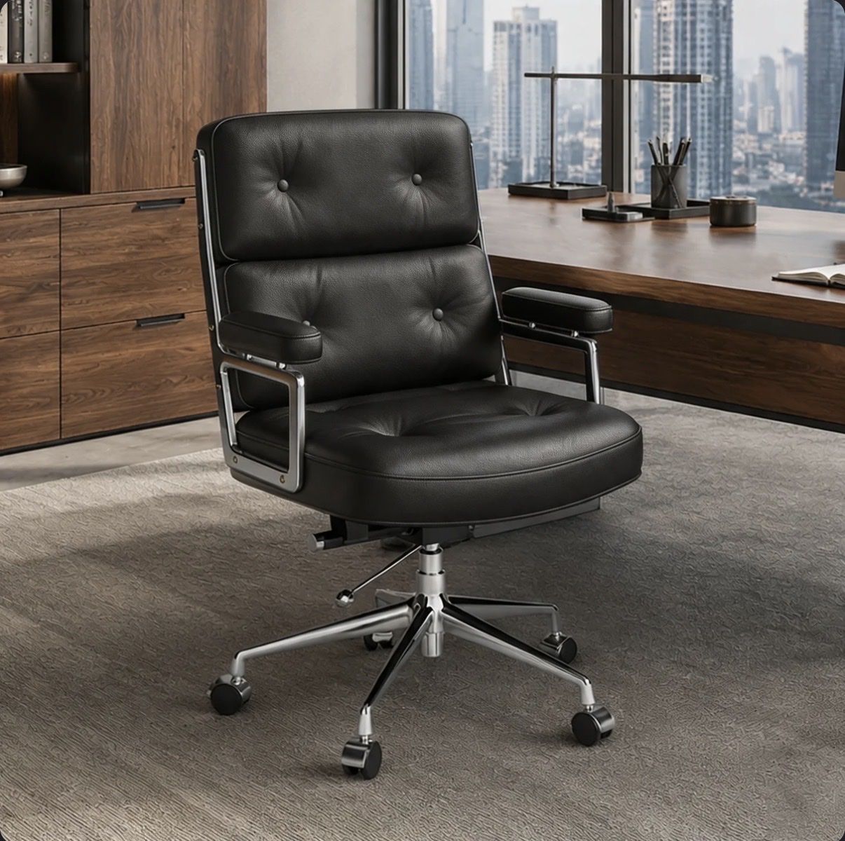 NEW Mid-Back Leather Executive Office Chairs