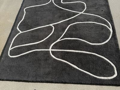 Handwoven Rug Wool Gray White Surya Jason Wu 5x7