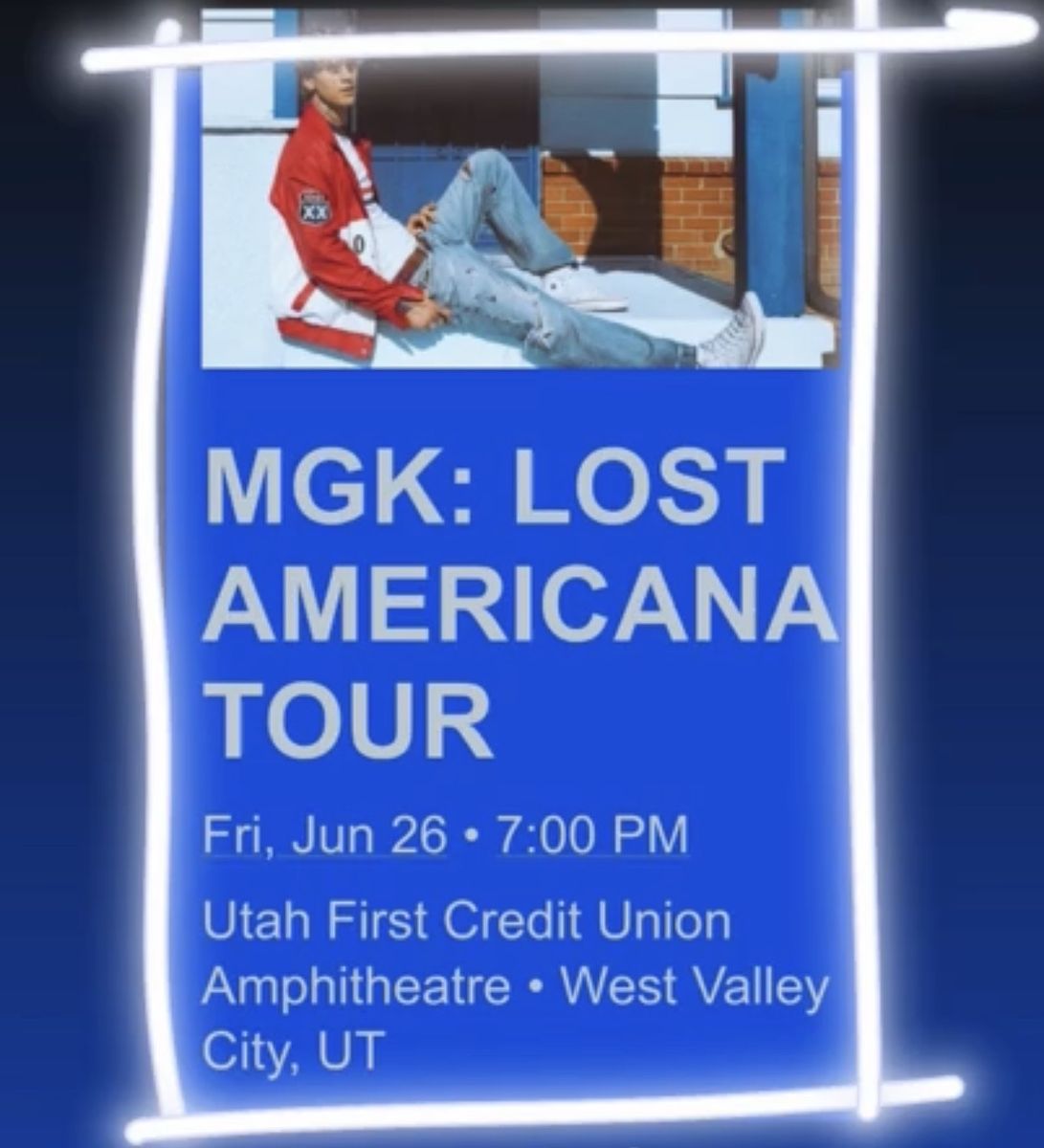 3 Machine Gun Kelly Lawn Tickets - MGK Lost Americana Tour - June 26th @ 7 PM - Utah First CU Amphitheatre