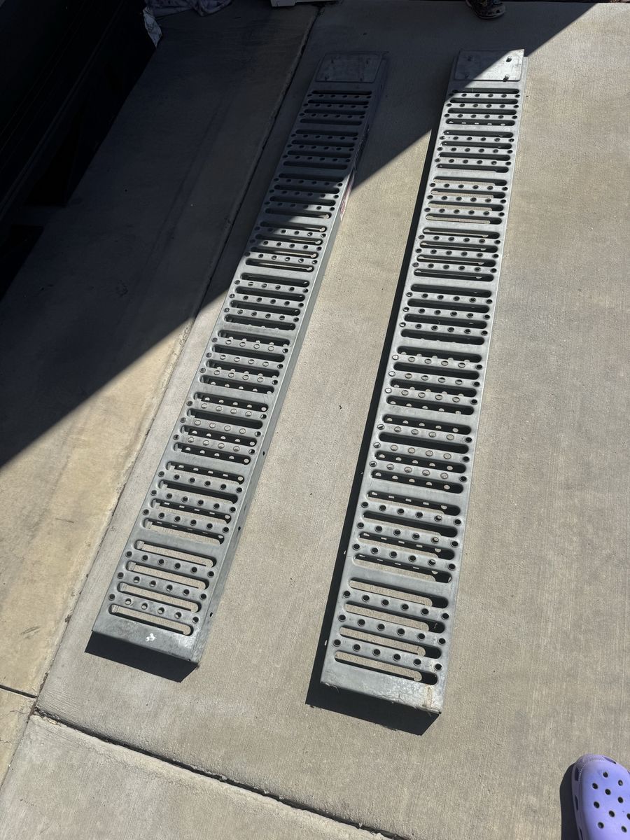 Heavy-Duty Metal Loading Ramps for Trucks or Trailers - Pair (75”x9”)