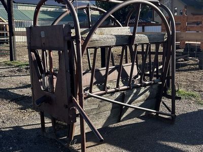 Antique Cattle Squeeze Chute