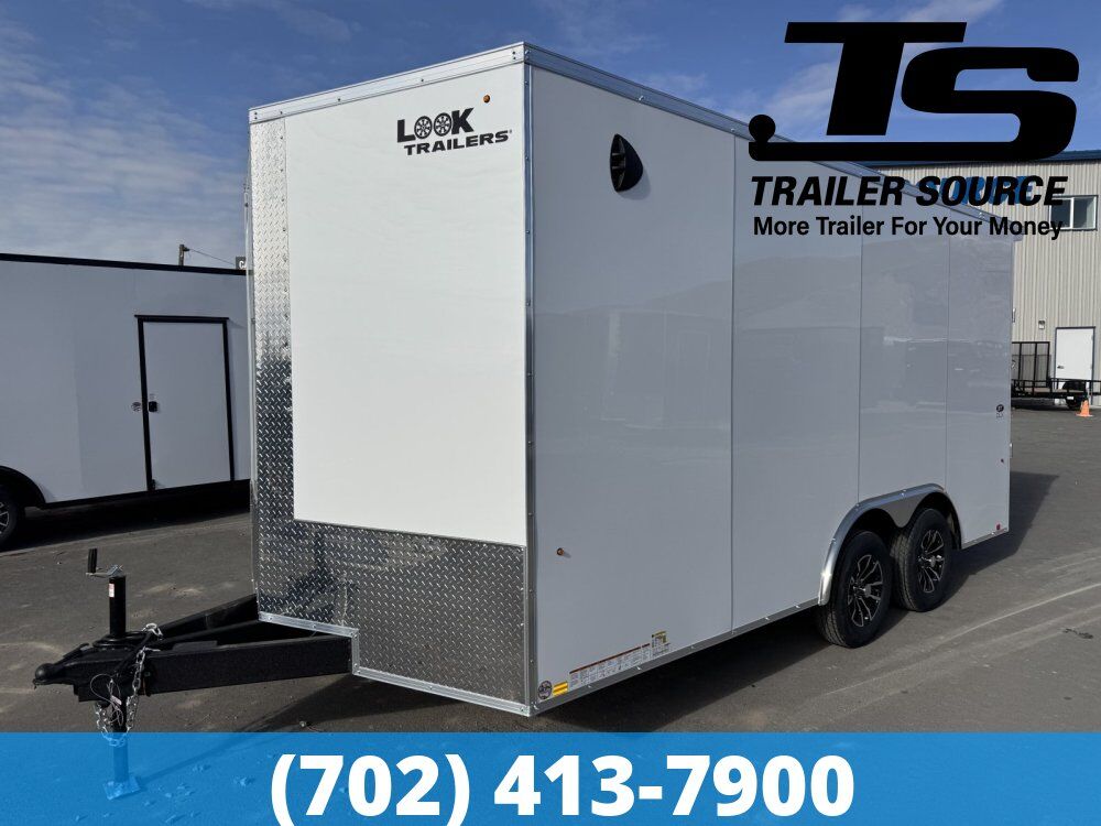 8.5x16 Look ST DLX Enclosed Cargo Trailer - 7'0" Interior - 7K GVWR - .080 PolyCor, Alloy Wheels, Rear Load Lights
