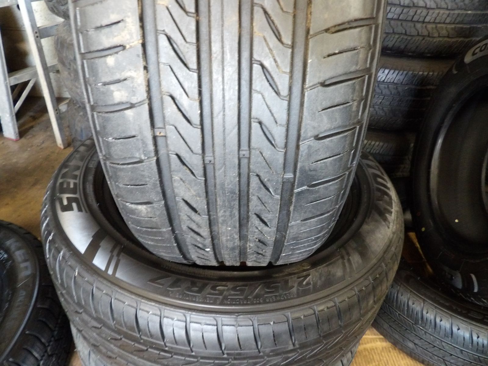 215/55R17 SENTURY TOURING A/S PAIR OF TWO USED TIRES