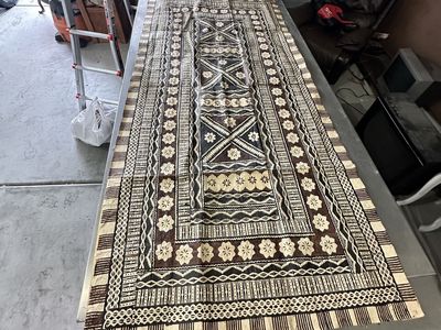 African Mud Cloth Textile (Bogolanfini) 4x8 ft