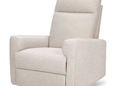 NEW DaVinci Erin Recliner and Swivel Glider BEACH Press back Wood Frame EM29987BH