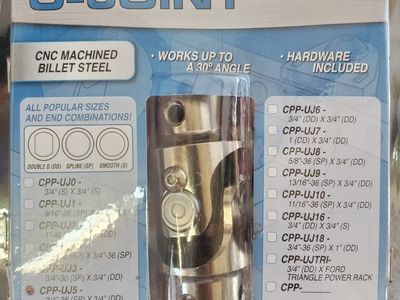 CPP Steering U-Joint Set Screw Style CPP-UJ5 - CNC Machined Billet Steel, Works up to a 30° Angle