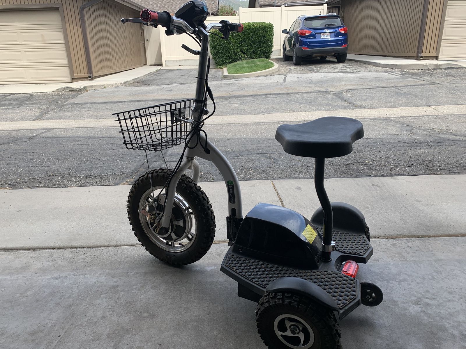 Eurosports Euroscooter 3-Wheel Electric Mobility Scooter w/ Seat & Front Basket