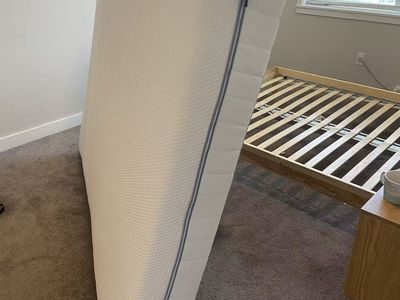 IKEA ÅBROTTEN Queen Foam Mattress - Medium Firm - Like New, Washable Cover