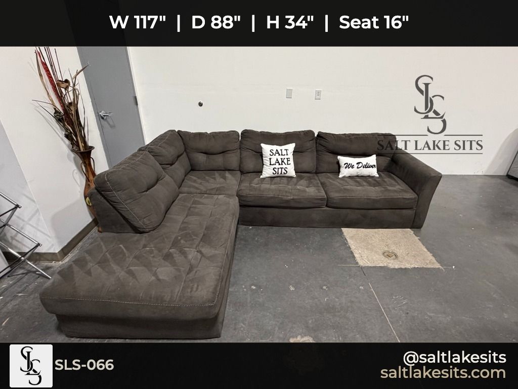 Gray Sectional Sofa Couch Delivery