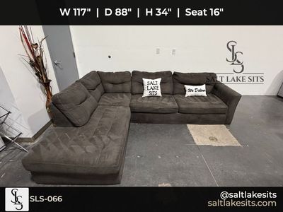 Gray Sectional Sofa Couch Delivery