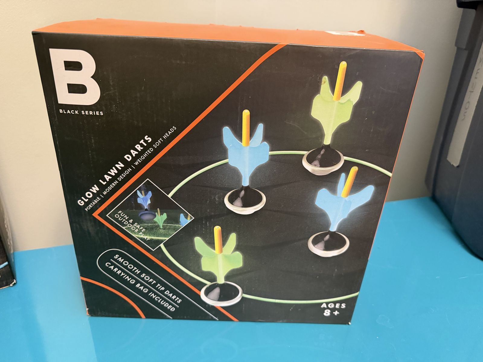 Black Series Glow Lawn Darts - Portable & Safe Outdoor Fun for Ages 8+