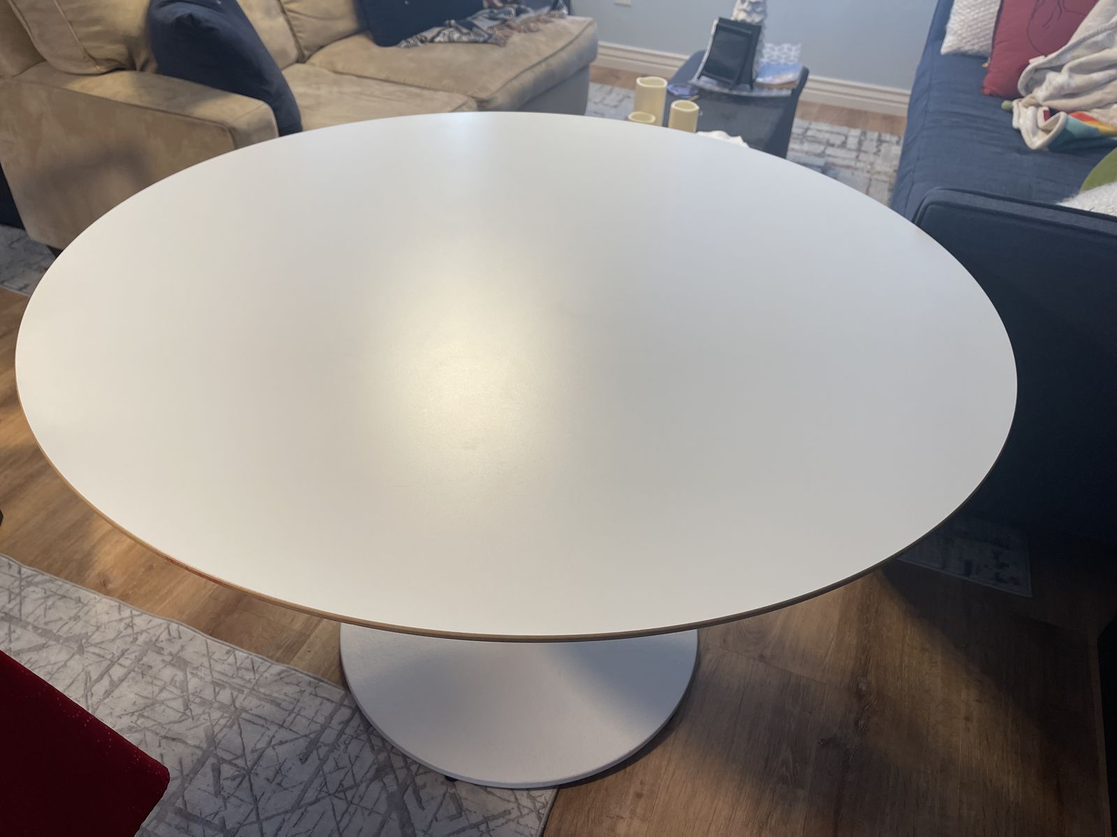 White Round Dining Table
