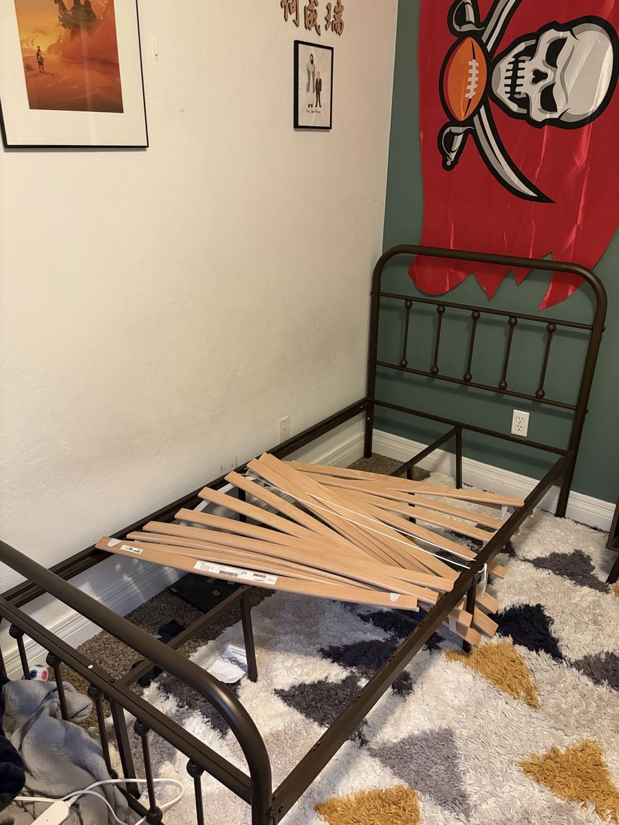 Free twin bed frame- no mattress