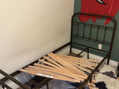 Free twin bed frame- no mattress