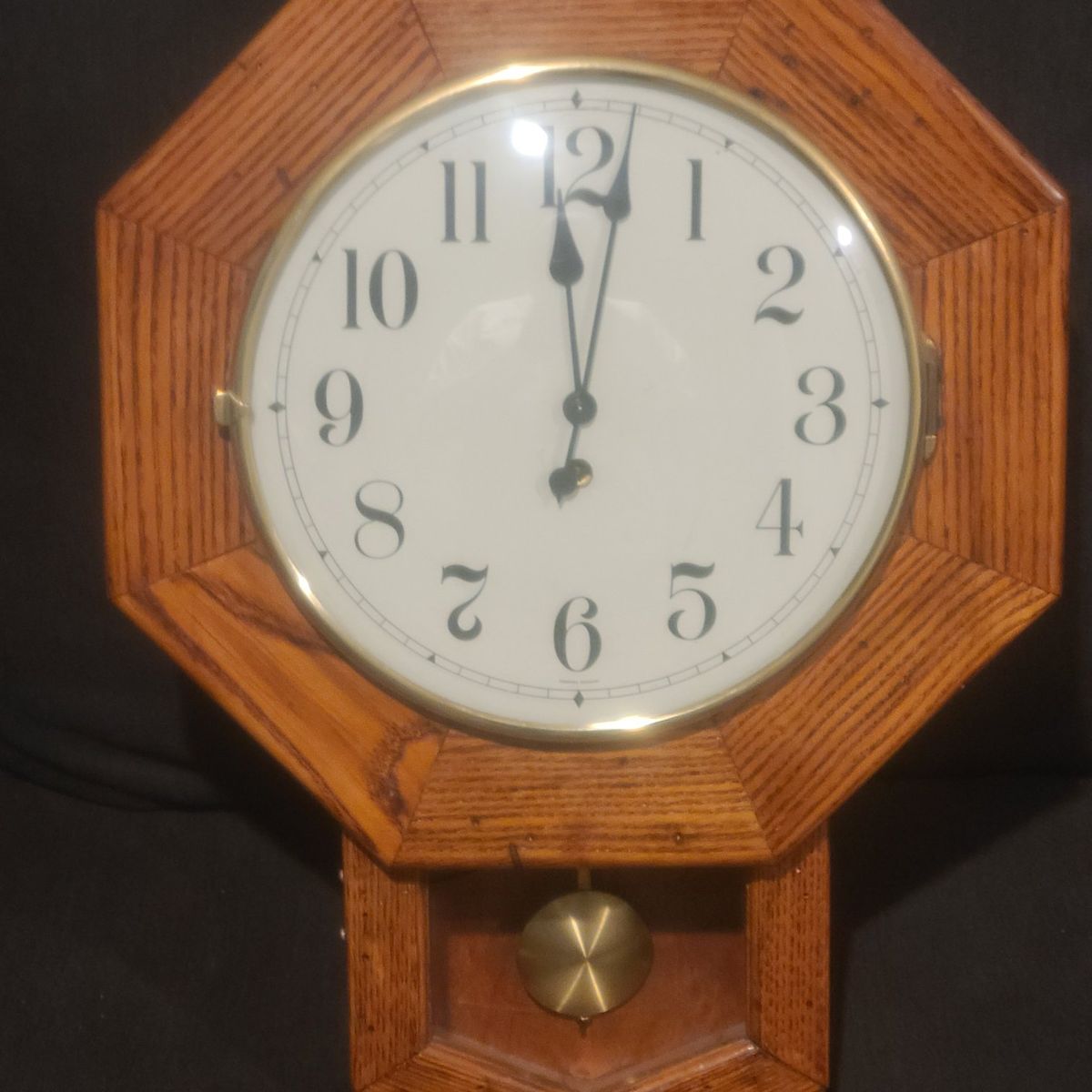 VTG School House Pendulum Wall Clock  West Germany