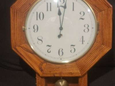 VTG School House Pendulum Wall Clock West Germany
