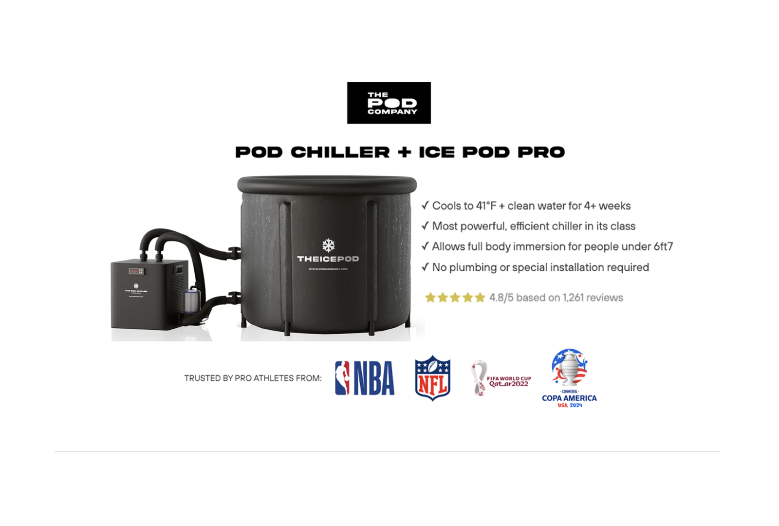 Cold Plunge Ice Bath + Chiller (cools to 41d w/ no ice) + Insulation + More! UNUSED. ORIGINAL PACKAGING (sells for $970 w/ tax)