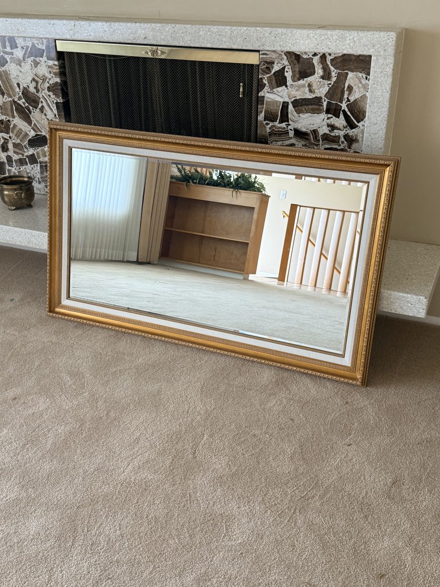 Large Elegant Gold Decorative Wall Mirror 54" x 32"