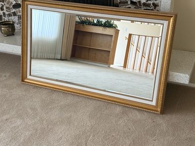 Large Elegant Gold Decorative Wall Mirror 54" x 32"