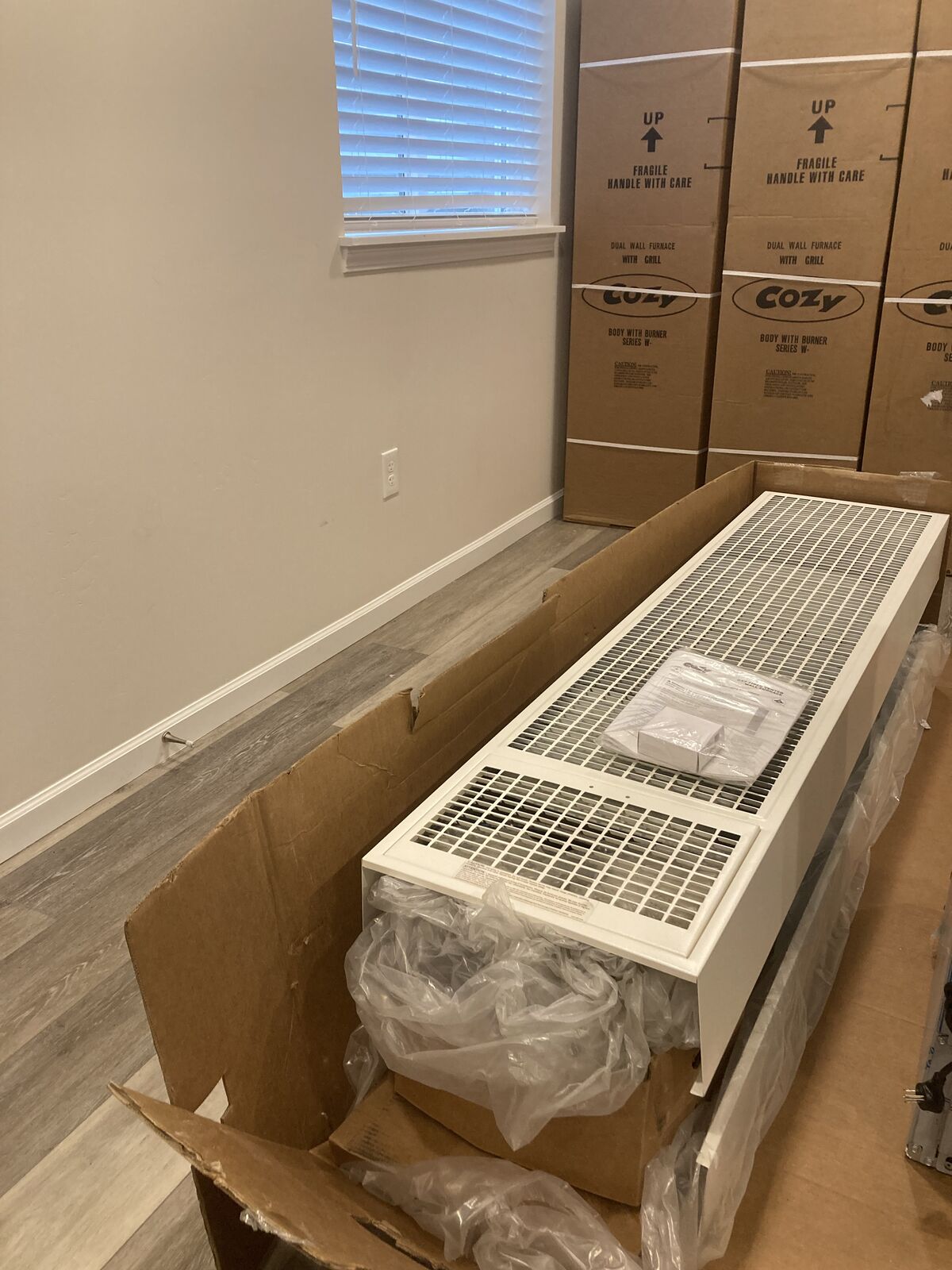 Emergency Back-up - Brand New Cozy Gravity Dual Wall 50,000 BTU Furnaces