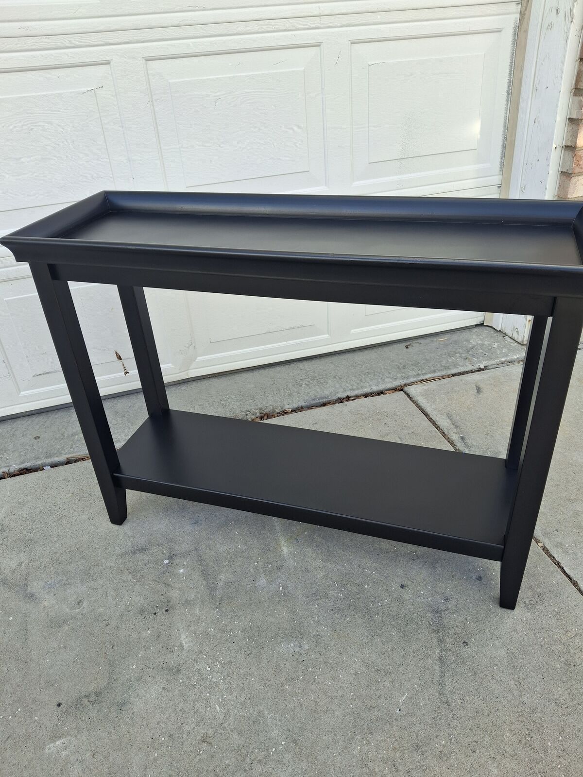 real wood black skinny entry way /sofa table