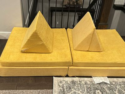 Member's Mark Kids Explorer Sofa - Yellow Modular Play Couch for imaginative fun