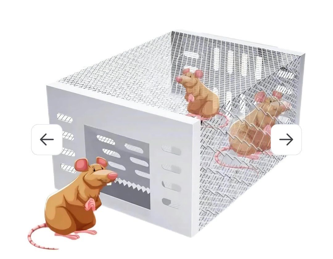 Metal Humane Rat Trap, Mouse Chipmunk Vole, Meral reusable Cage Trap, Garage House Outside Inside, Catch Multiple at One Time