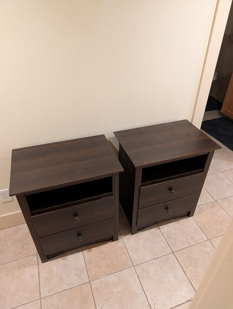 Pair of Prepac Fremont 2-Drawer Nightstands - Espresso