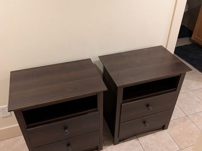 Pair of Prepac Fremont 2-Drawer Nightstands - Espresso