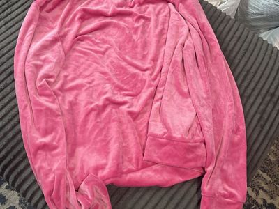 Time and Tru Pink Velour Sweatshirt Size XXL 20
