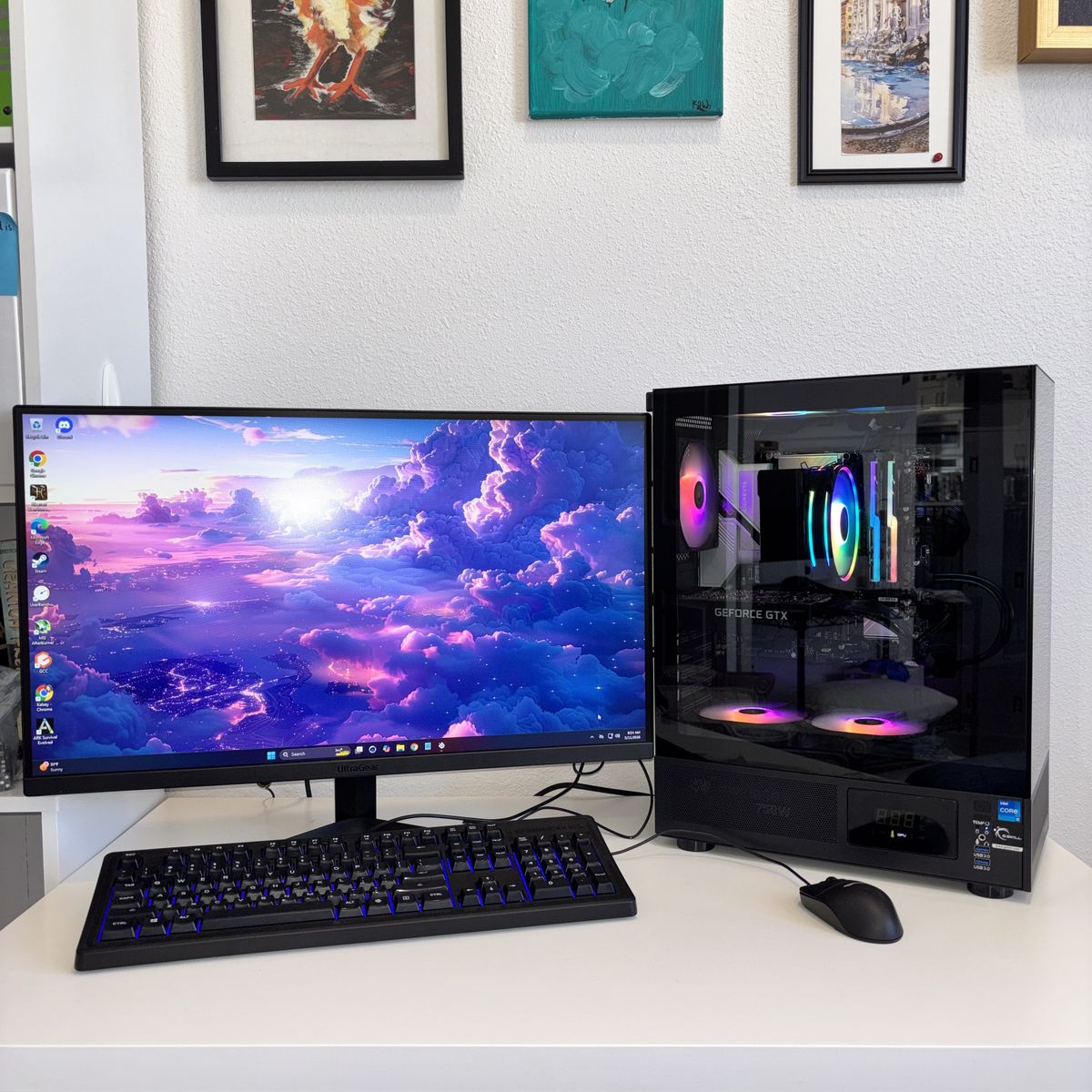 Custom Gaming PC Bundle + LG UltraGear 27" Monitor + SteelSeries Keyboard