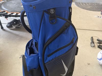 Nike Golf Cart Bag - Blue/Black with 14-Way Divider Top & Multiple Pockets