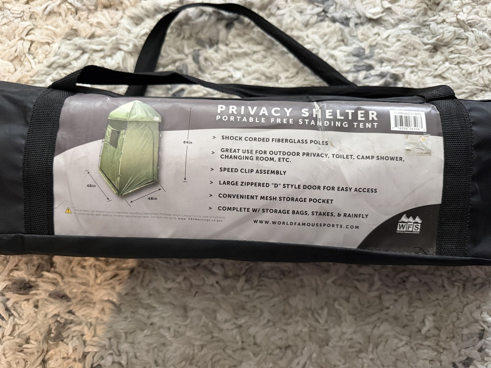 World Famous Sports Portable Free Standing Privacy Shelter Tent Green