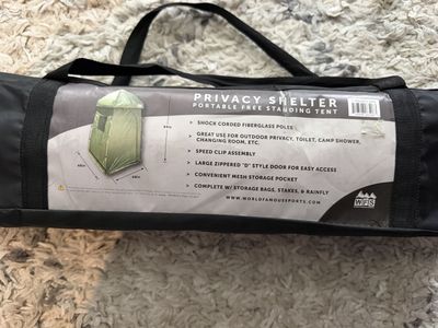 World Famous Sports Portable Free Standing Privacy Shelter Tent Green