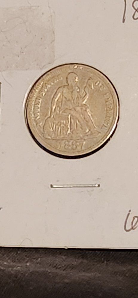 1887 Seated Liberty Dime United States Coin