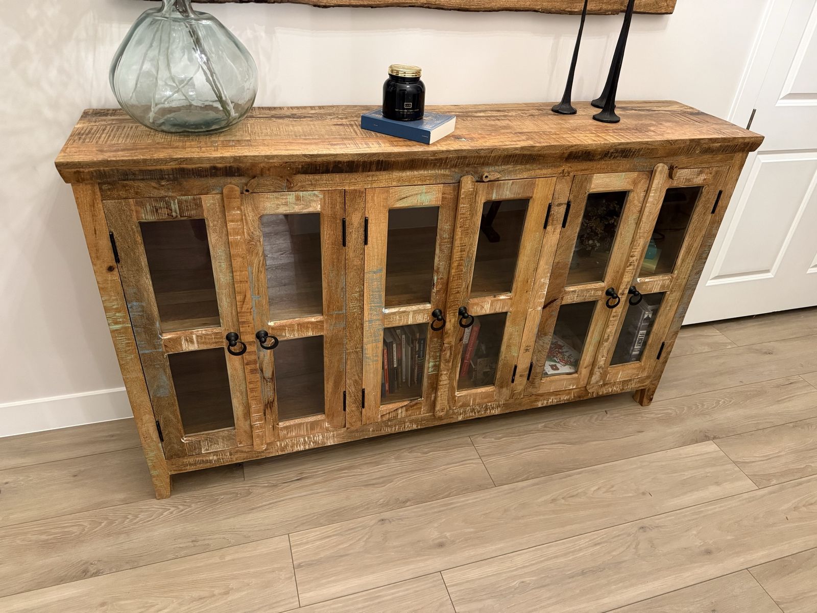 Modern Oak China Cabinet / Hutch - 72 x 42 x 16 in