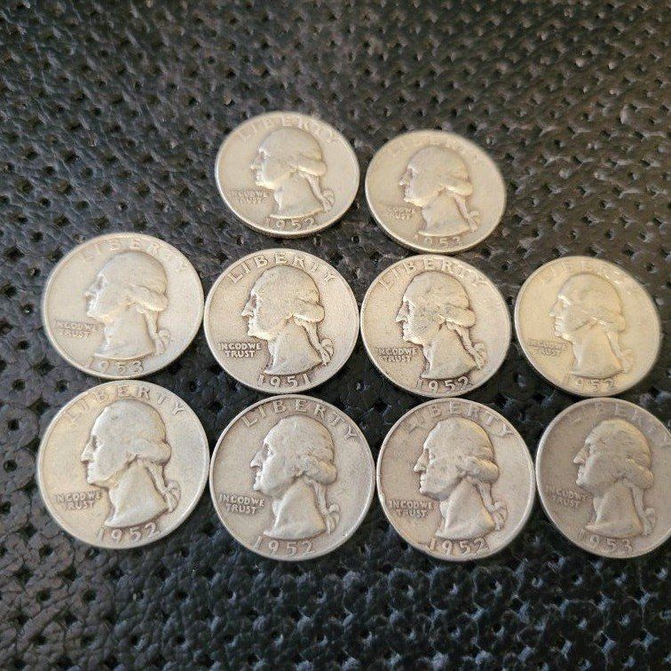 1951-1953 90% Silver Quarters