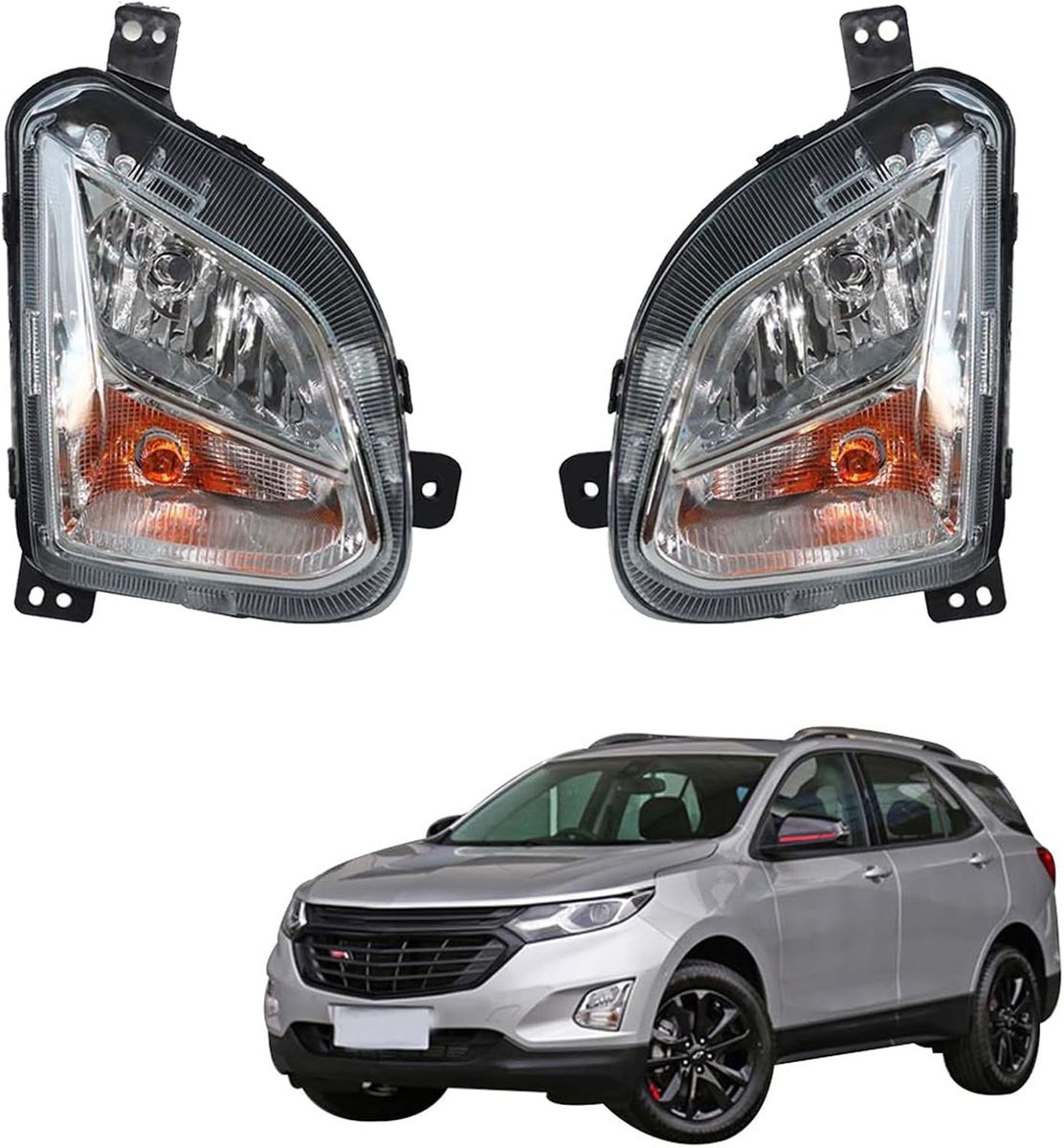 2018-2020 Chevy Equinox 1 Pair Fog Lights w/Signal Lamps, Clear Lens