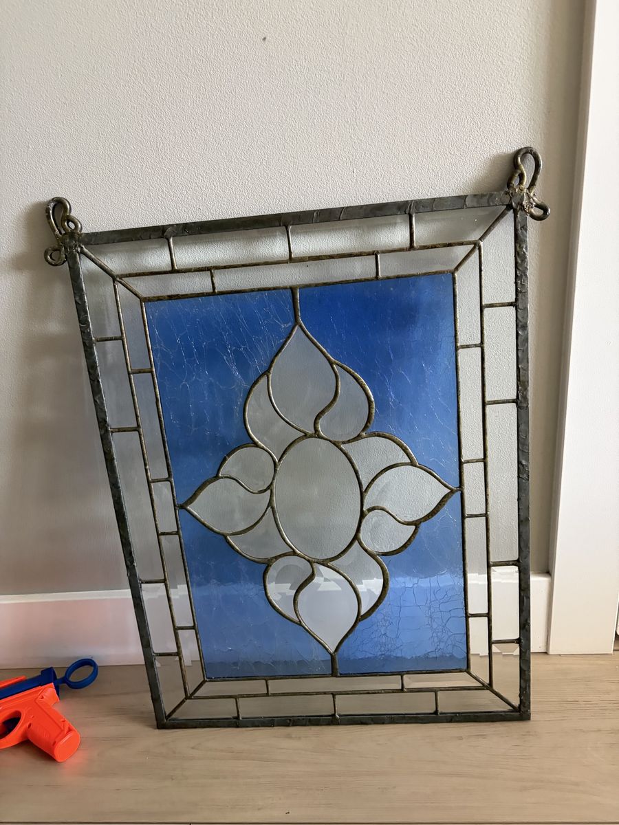 Vintage Stained Glass Panel