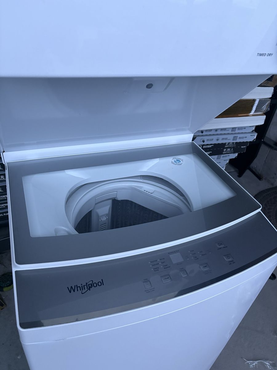 HE whirlpool stackable, washer and dryer