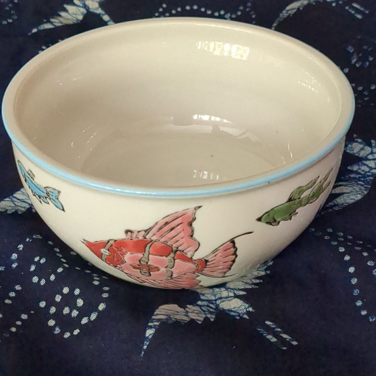 vintage Yokohama studio hand painted bowl