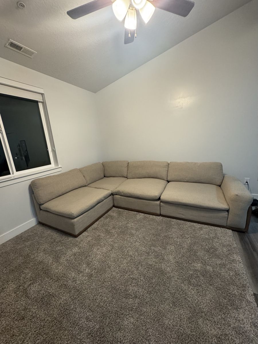 4-Piece Modular Sectional $500 OBO - RC Willey Effie Flax