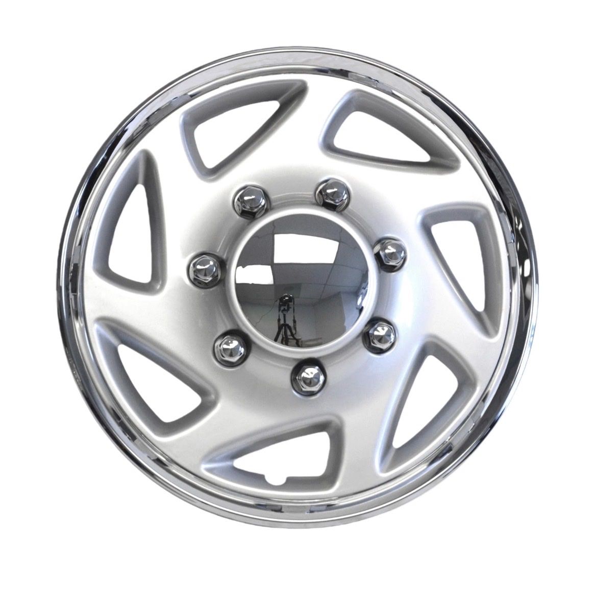 New Set of 4 Chrome Wheel Hubcaps Fits Ford Van E150 E250 E350 1998-2025 16” 8 Lug