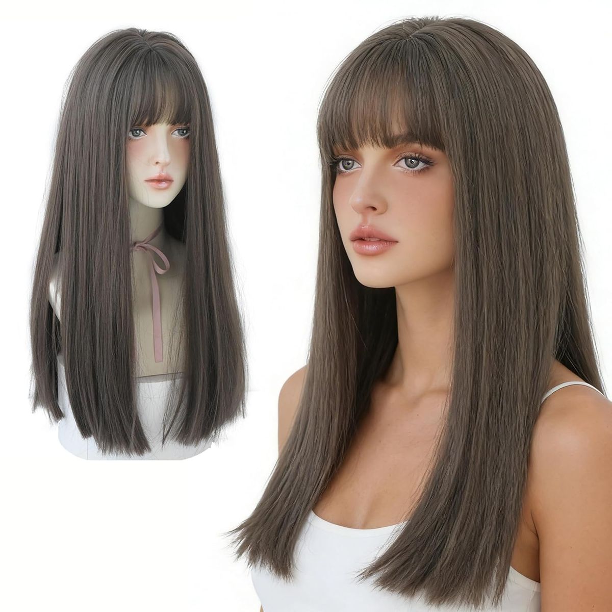 Dark Brown Wig 22"