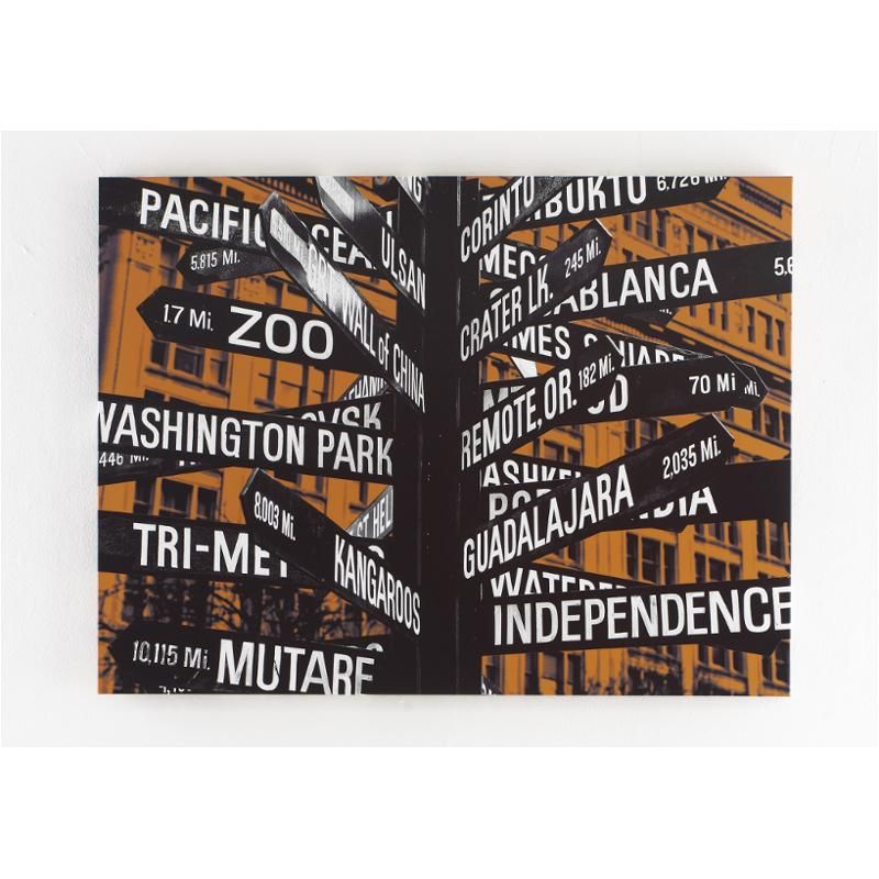 Mileage Post Pioneer Square Canvas Wall Art.