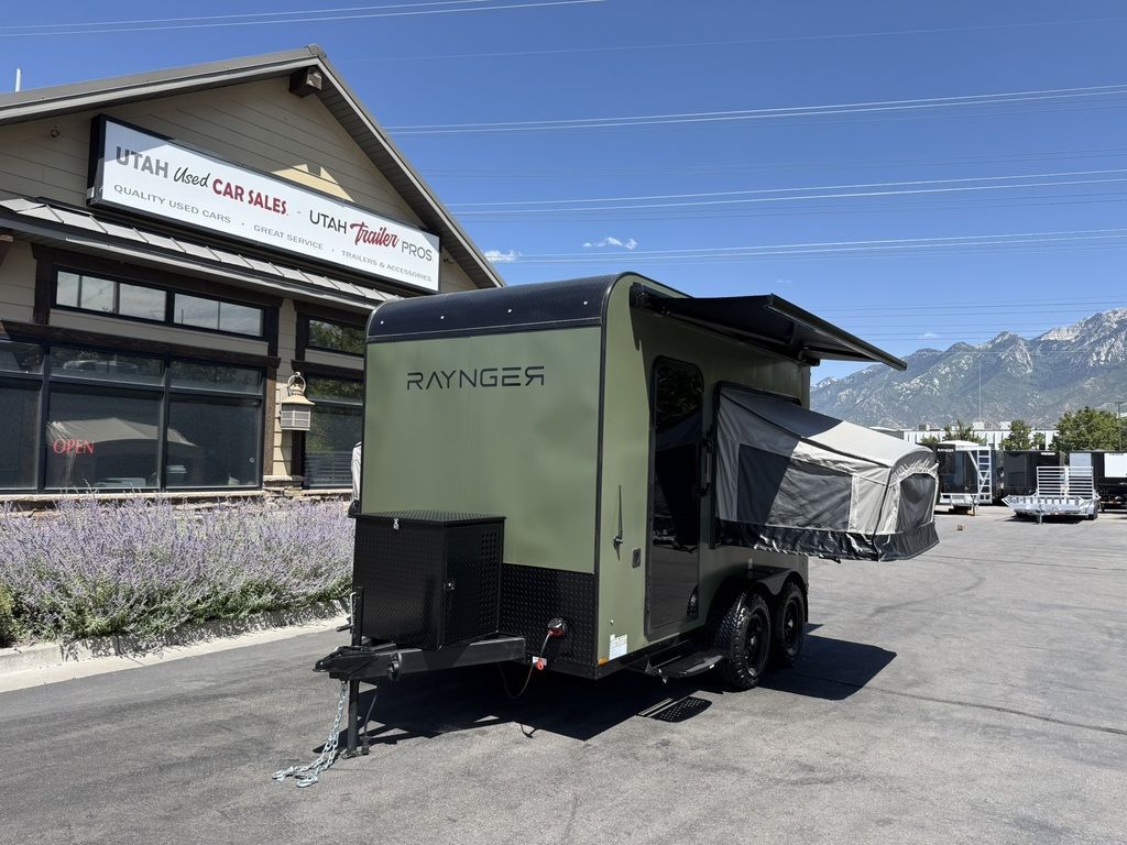 7x13 toy hauler travel trailer bumper pull insulated, ac RAYNGER 2026